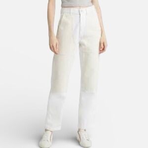 Madewell The Perfect Vintage Straight Jeans In Cream/White